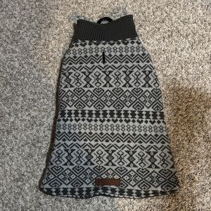 Eddie Bauer Fleece Lined Fair Isle Dog Sweater Large
